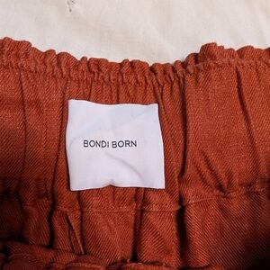 Bondi Born Rust Colored 100% Japanese Linen Bottoms